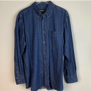 Outdoor Life Men’s Denim Button Down Shirt- XL